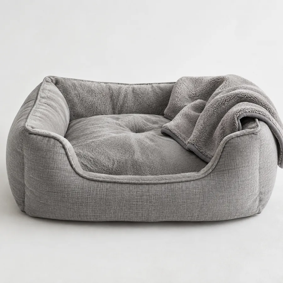 Cama acolchada con bordes altos